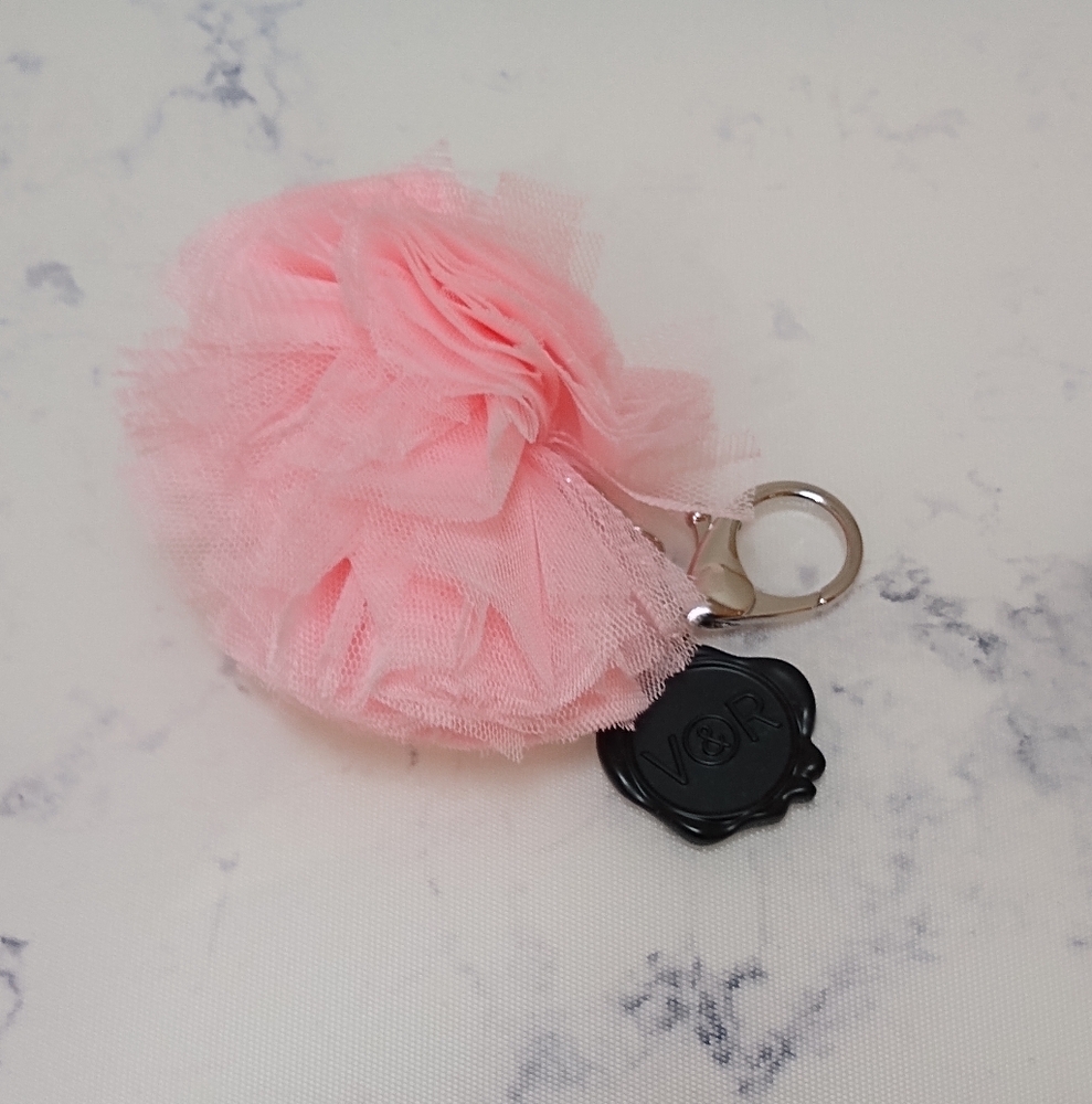 Viktor & Rolf Pink Tule Pompom Keyring Charm